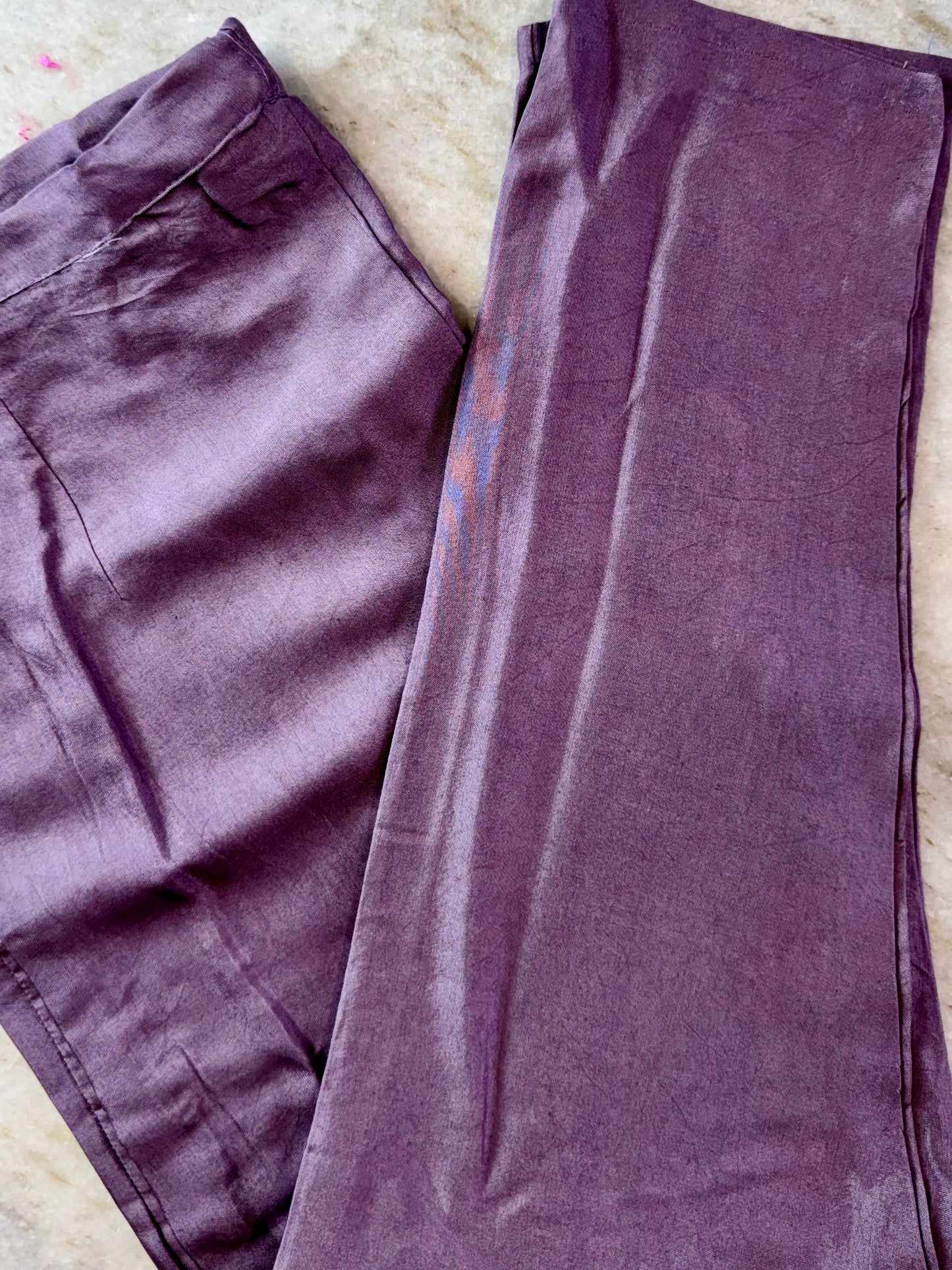 Lavender Mul Chanderi Anarkali Set