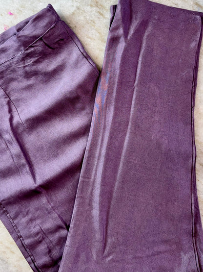 Lavender Mul Chanderi Anarkali Set